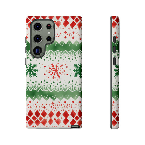 Watercolor Christmas Knitting - Impact Resistant Phone Case Samsung Galaxy S23 Ultra Matte